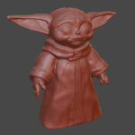Baby Yoda 3D model for 3D printing
