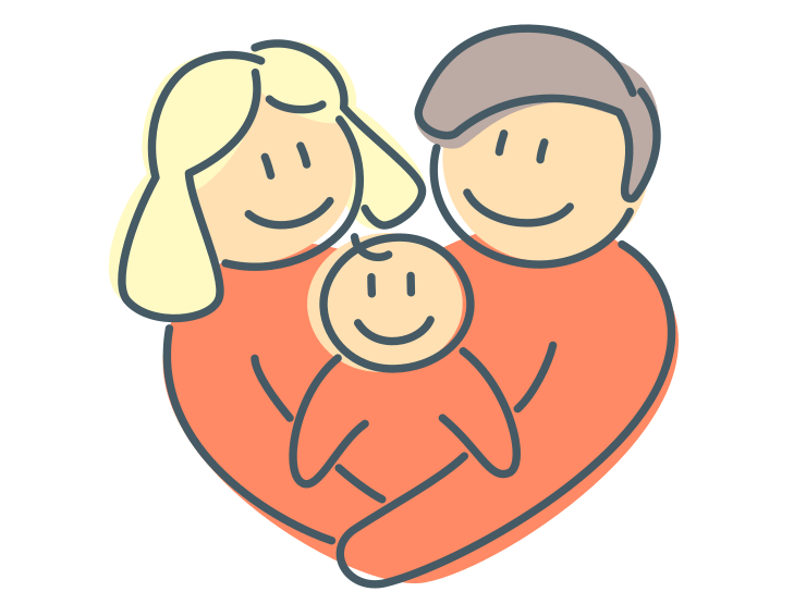 Heart shaped family