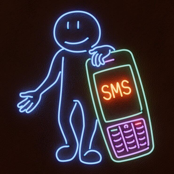 SMS Neon Illustration